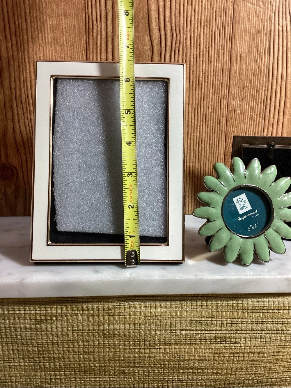 Enamel Frames with Green Daisy Accent Frame